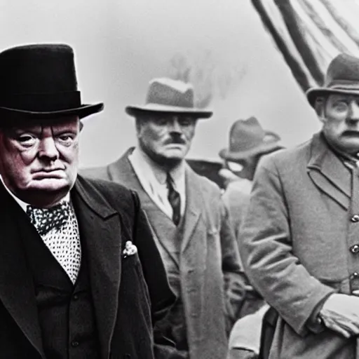 Prompt: Winston Churchill playing Daniel Plainview in There Will Be Blood