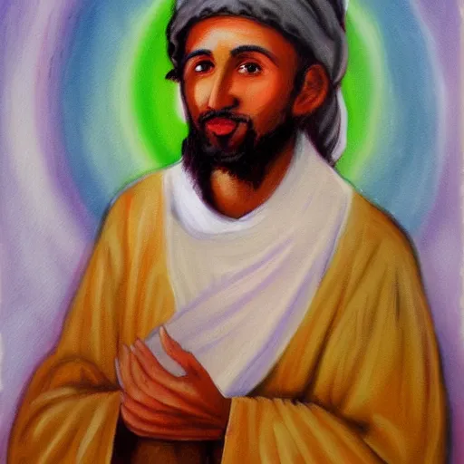 Image similar to a painting of the prophet mohammed.