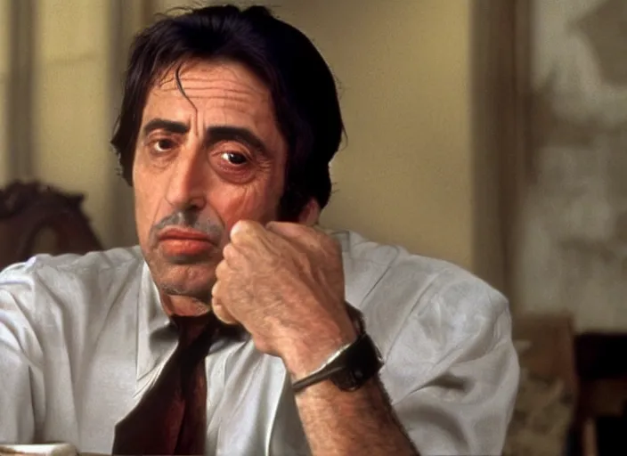 Prompt: film still of !!!!Al Pacino!!! as Everett in Oh Brother Where Art Thou 2000, 4k