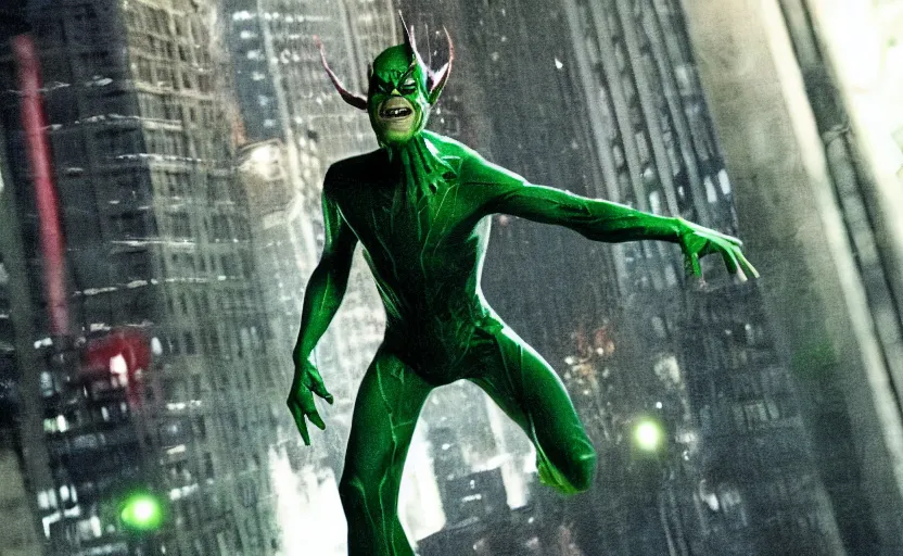 steve buscemi as the green goblin movie still from Stable Diffusion