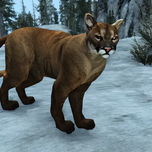 Image similar to mountain lion in skyrim mod