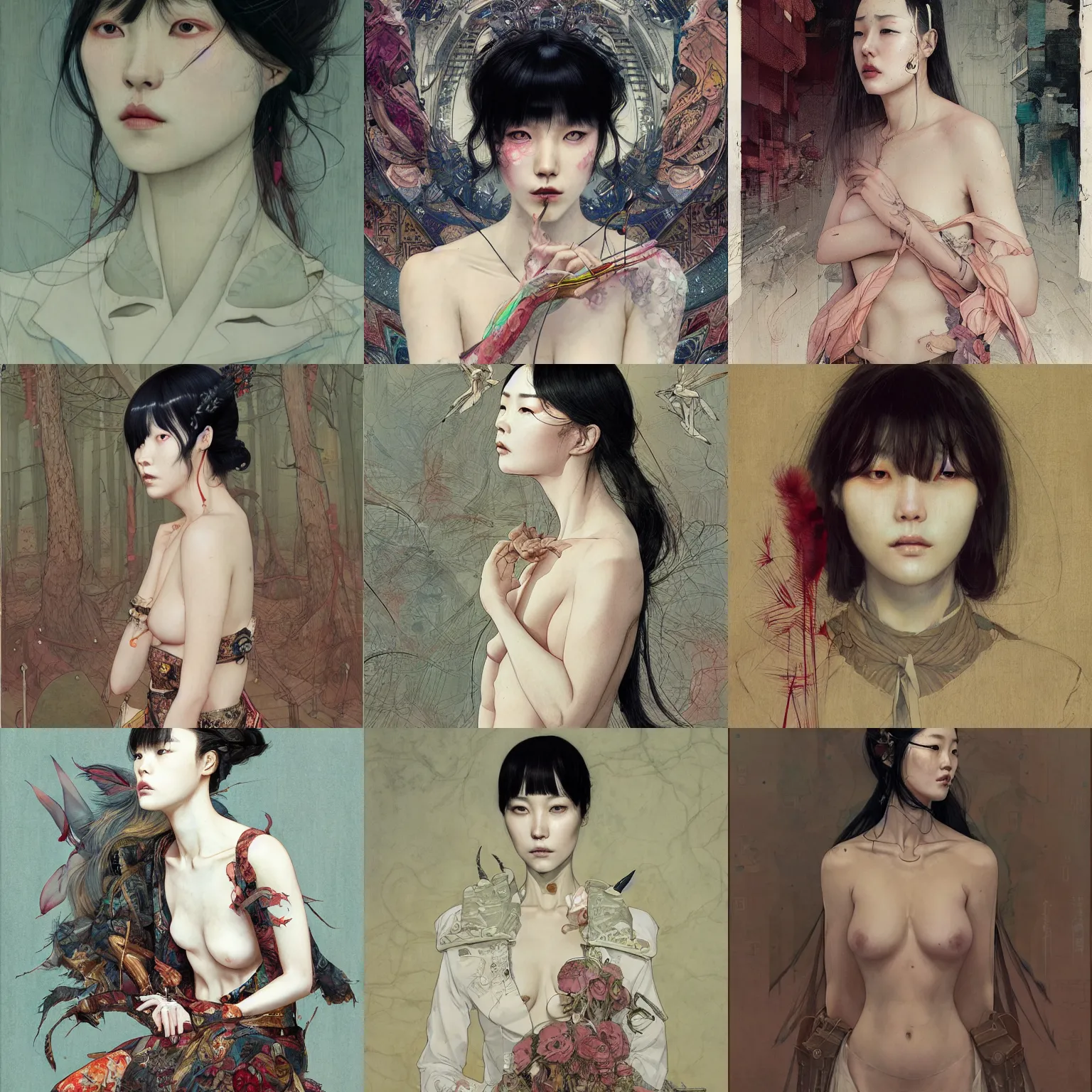 Prompt: lee jin - eun by jakub rebelka, martine johanna, wadim kashin, dino valls, rule of thirds, seductive look, beautiful