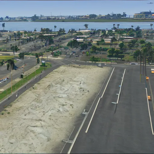 Prompt: pembroke pines florida ground view as seen in gta 5