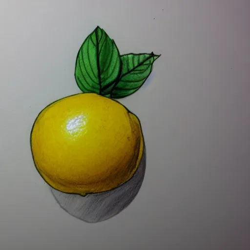 Prompt: professional liner sketch of a lemon