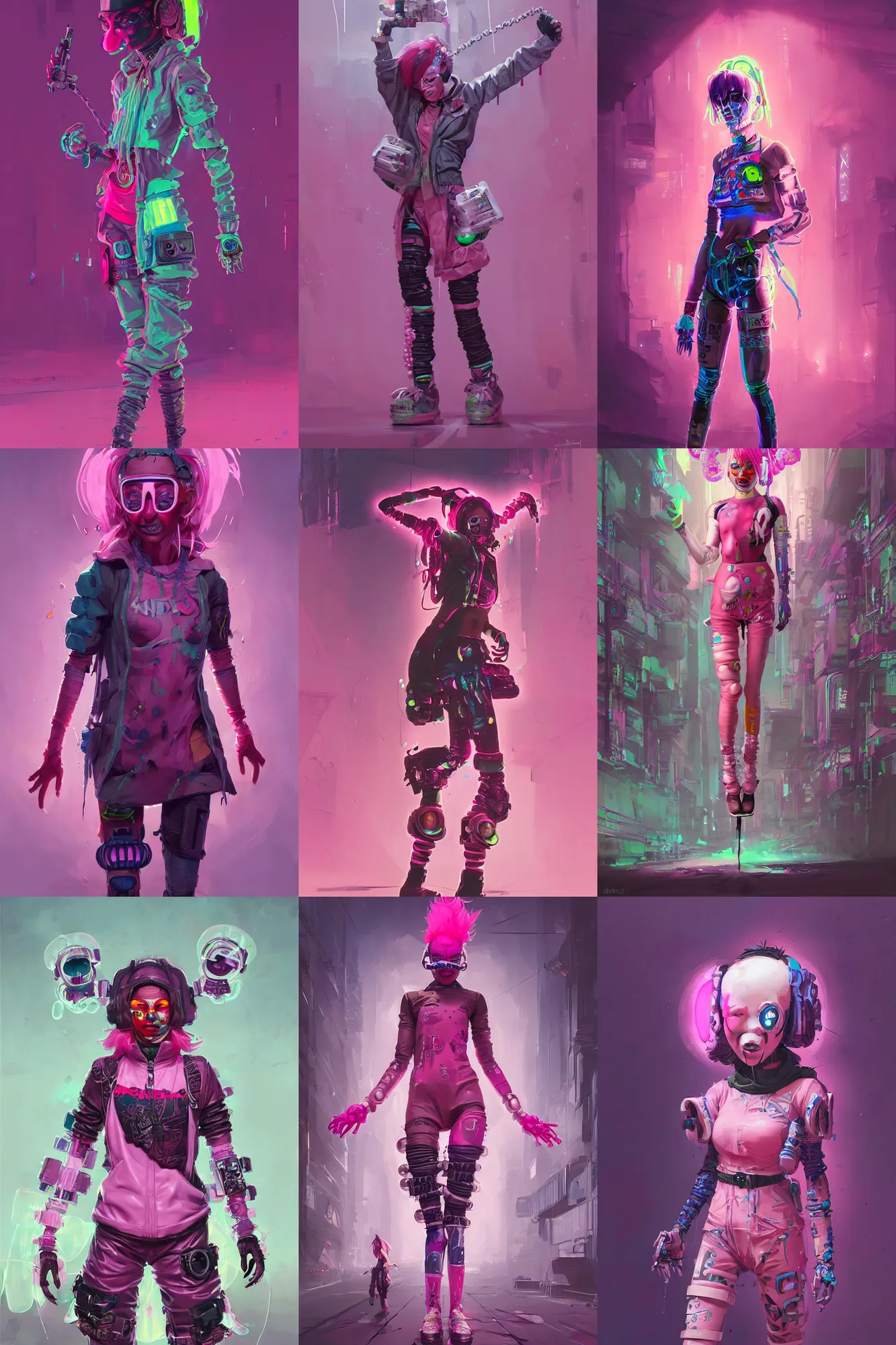 Image similar to cyberpunk clown girl made of pink slime, wearing cyberpunk intricate streetwear, transparent, behance hd artstation by jesper ejsing by rhads, makoto shinkai and lois van baarle, ilya kuvshinov, ossdraws, cinematic lighting, sharp focus, surreal concept art, lifelike, ray tracing, photorealistic