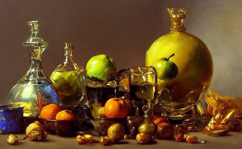 Image similar to Alchemy amazing still life composition. By Konstantin Razumov, chiaroscuro, highly detailded