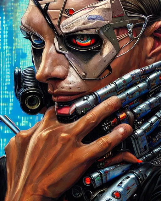 Image similar to a portrait of an anthropomorphic cyberpunk ocelot by sandra chevrier, by jon foster, detailed render, tape deck, epic composition, cybernetics, 4 k realistic, cryengine, realistic shaded lighting, sharp focus, masterpiece, by enki bilal