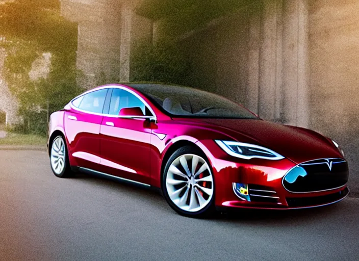 Prompt: A photo of an upcoming Tesla Car, f/22, 35mm, 2700K, kodachrome, award winning photography, extremely detailed