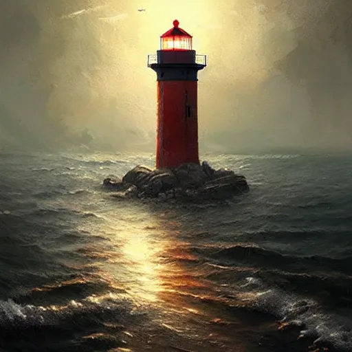 Image similar to a floating lighthouse,digital art,ultra realistic,ultra detailed,art by greg rutkowski,photorealistic,hyperdetailed,eerie,mysterious