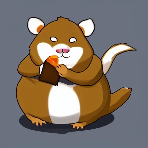 Image similar to fat anthropomorphic hamster furry, cartoon