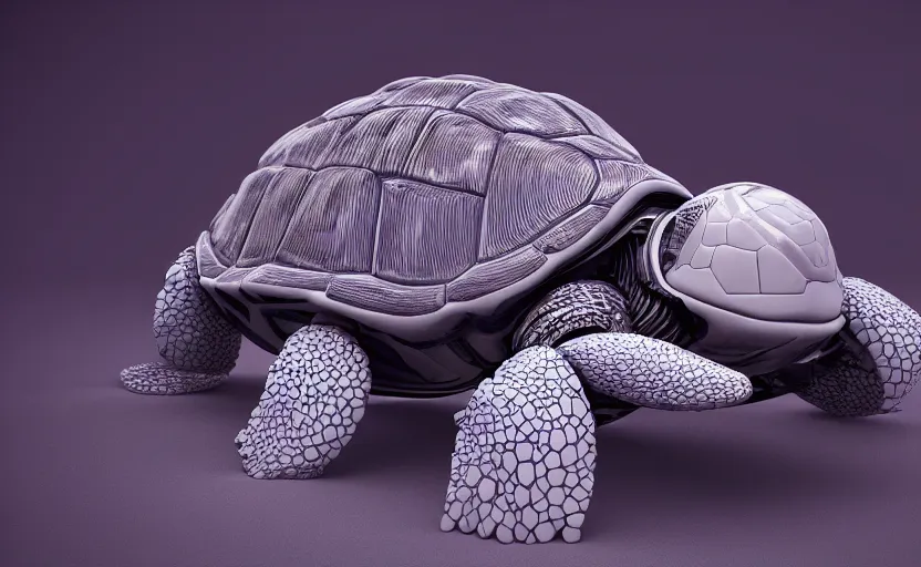 Prompt: artificial Intelligence turtle with its shell made out of modular synth dials and knobs, LED light accents, sleek design by apple, triple white colorway, synth-inspired, LED rich background, studio lighting, octane render, 4k, high quality photo,
