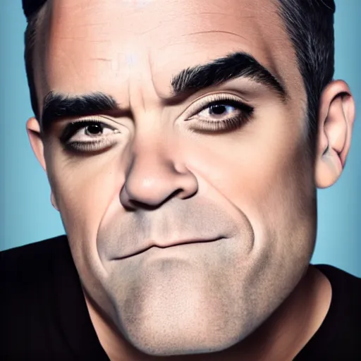 Image similar to robbie williams portrait