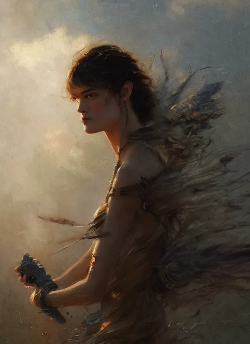 Image similar to mackenzie davis, detailed by gaston bussiere, bayard wu, greg rutkowski, maxim verehin, greg rutkowski, masterpiece, sharp focus, cinematic lightning