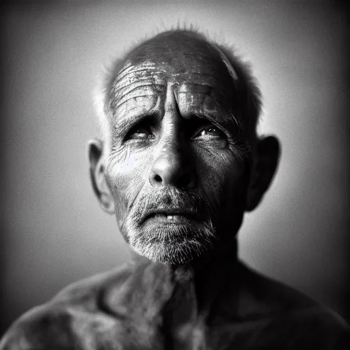Prompt: Photo of Steve McCurry, soft studio lighting, photo taken by Lee Jeffries for Abercrombie and Fitch, award-winning photograph, 35mm f/1.4