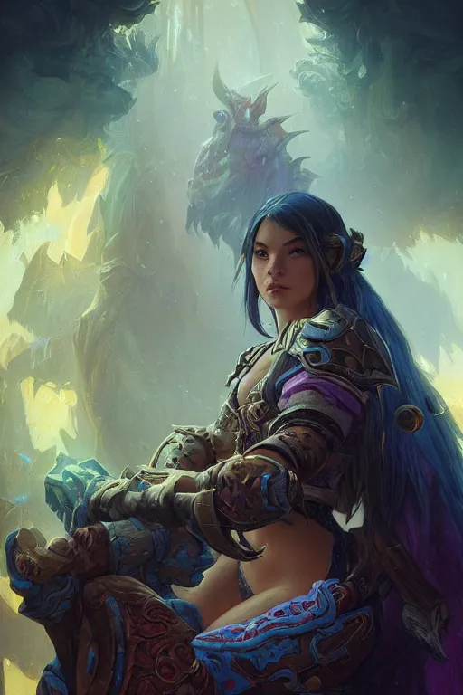 Image similar to world of warcraft, digital painting, portrait , cinematic lighting, highly detailed, artstation, concept art, illustration, smooth, sharp focus, artgerm , greg rutkowski, alphonse mucha, editor's pickup, trending on artstation, trending on deviantart, WLOP