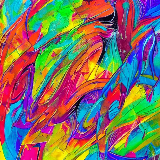 Image similar to abstract number 7 6 intricate expressive colorful