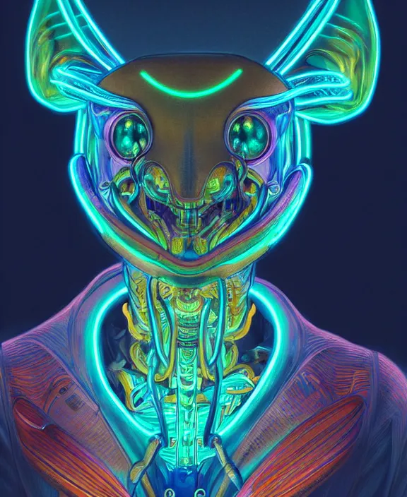 Image similar to intricate neon light portrait of a disturbing terrifying alien insect creature, mottling coloring, adorable, childlike, medical equipment hospital environment, ultra realistic, concept art, art nouveau, photorealistic, octane render, 8 k, unreal engine. art by christopher marley and artgerm and greg rutkowski and alphonse mucha