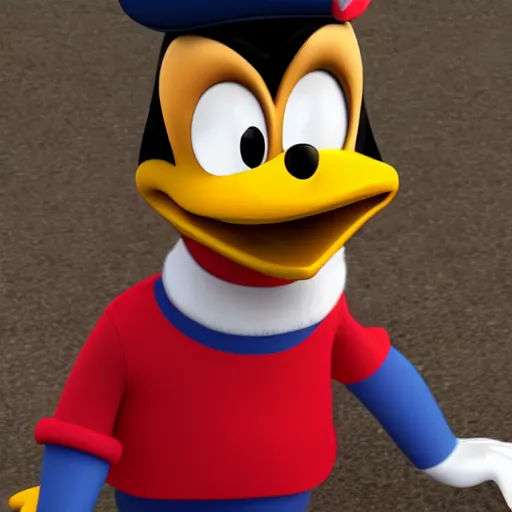 Image similar to donald duck, realistic 4k