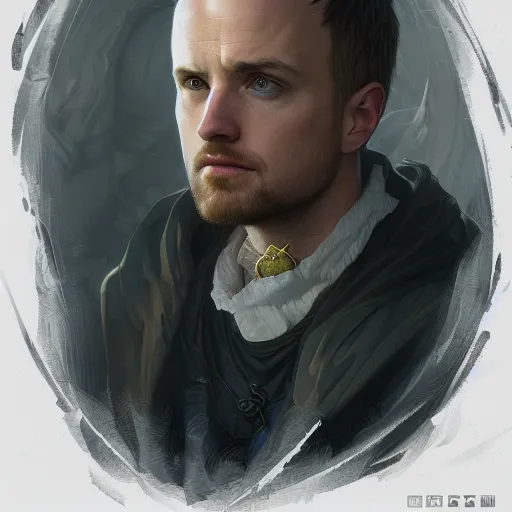 Image similar to jesse pinkman, d & d, fantasy, intricate, elegant, highly detailed, digital painting, artstation, concept art, matte, sharp focus, illustration, hearthstone, art by artgerm and greg rutkowski and alphonse mucha