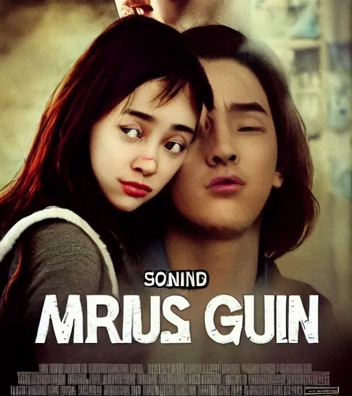 Image similar to a movie about a girl finding her soulmate, movie poster, horror movie, detailed