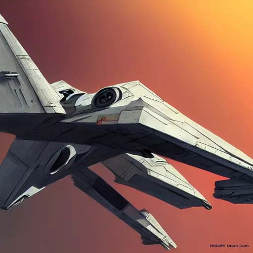 Image similar to scifi concept art by ralph mcquarrie, x wing starfighter, star wars expanded universe, intrincate, highly detailed, digital painting, artstation, concept art, smooth, sharp foccus ilustration, artstation hq