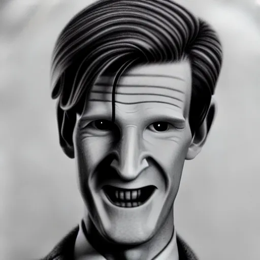 Prompt: beautiful lifelike award winning pencil illustration of the 1 1 th doctor matt smith smiling, whole body cinematic atmospheric, highly detailed, beautiful and realistic