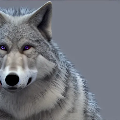 Image similar to hyperrealistic wolf rendered in unreal engine, 3d model turnaround, 4k