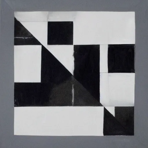 Image similar to black squares on 4 corners, 1 layer, no other art