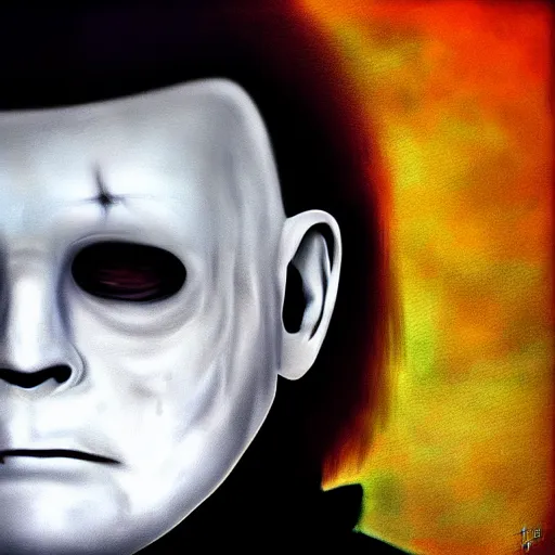 Image similar to creepy photo of michael myers by Joshua Hoffine