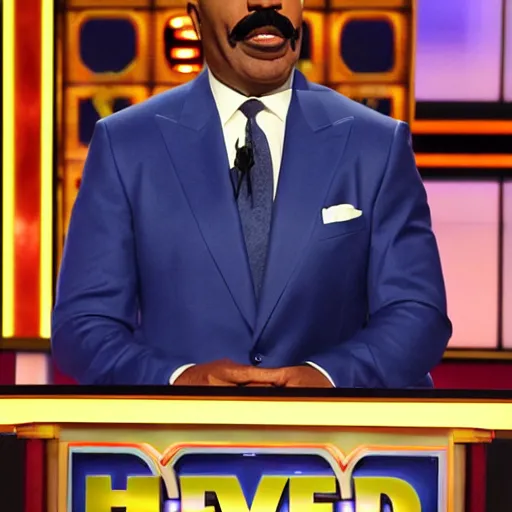 Prompt: Steve harvey on family feud as George Washington