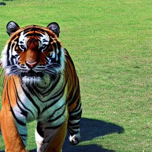 Image similar to a tiger wearing a vr headset