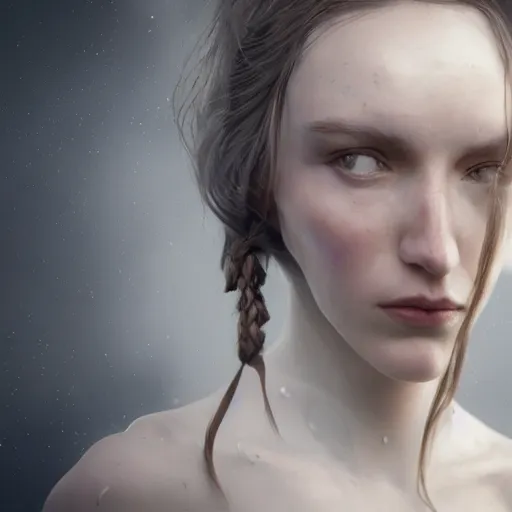 Image similar to a white and a brown woman merging together over time by greg rutkowski, hyperrealist, cinema 4 d, sicodelica, rendering unreal engine 5 digital art