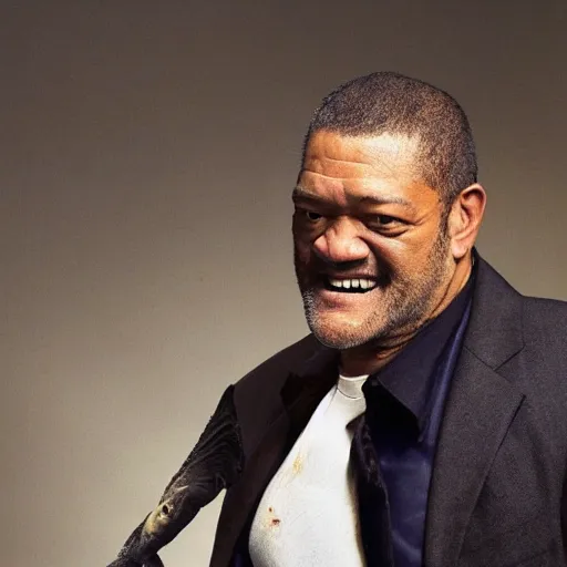 Image similar to laurence fishburne as a burnt fish