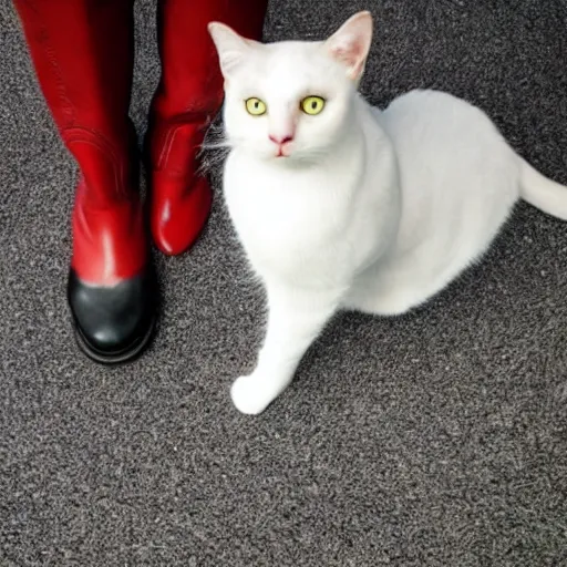 Image similar to a cat wearing boots