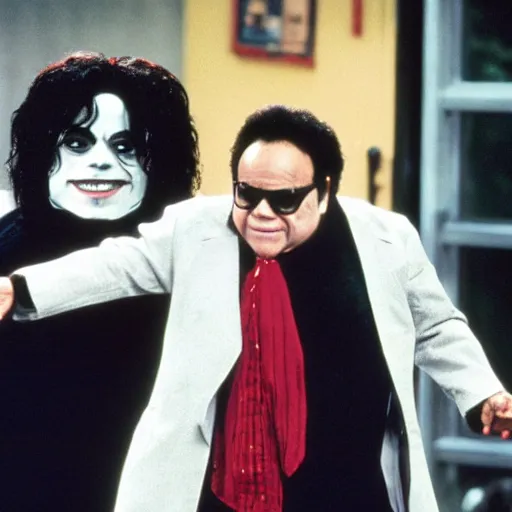 Prompt: danny devito as michael jackson, movie still