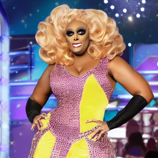 Prompt: ben shaprio competing on ru paul's drag race