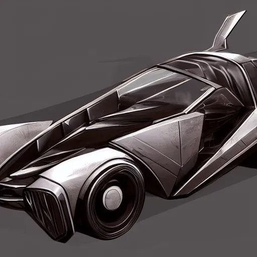 Image similar to dishonored art style retrofuturism car concept