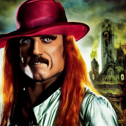 Image similar to hulk hogan as lestat, interview with the vampire, 8 k movie poster