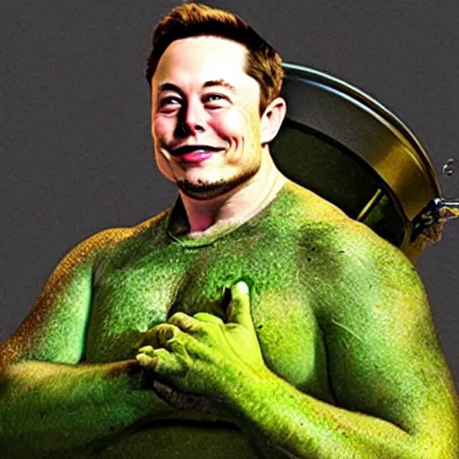 Image similar to elon musk as shrek