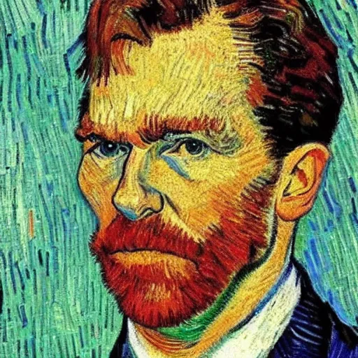 Image similar to premier rutte in the style of vincent van gogh