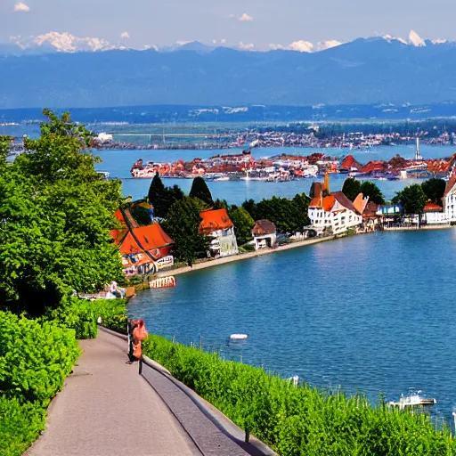 Image similar to lindau, lake of constance, germany, summer time, mountain view