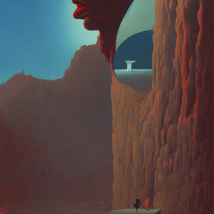 Prompt: cyclops, science fiction, Edward Hopper and James Gilleard, Zdzislaw Beksinski, highly detailed