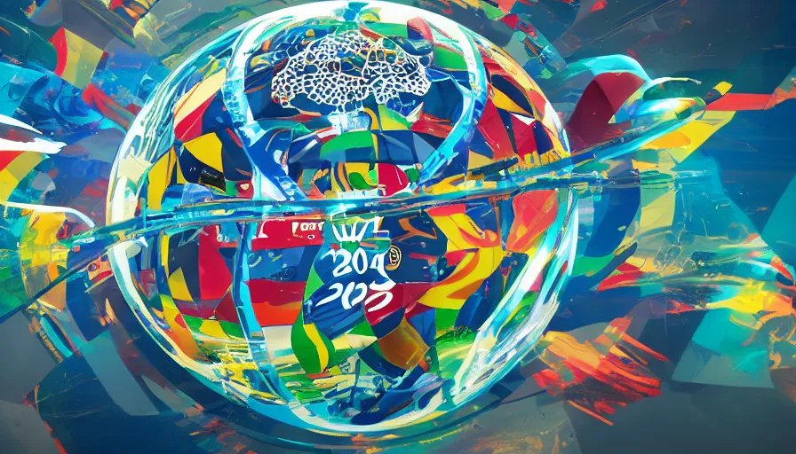 Image similar to fifa world cup 2 0 3 0 logo concept, hyperdetailed, artstation, cgsociety, 8 k