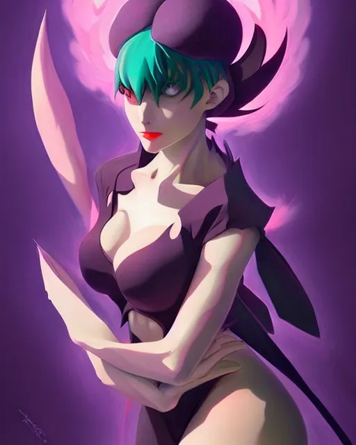 Image similar to darkstalkers morrigan, portrait shinkai makoto studio ghibli studio key hideaki anno sakimichan stanley artgerm lau rossdraws james jean marc simonetti elegant highly detailed digital painting artstation pixiv