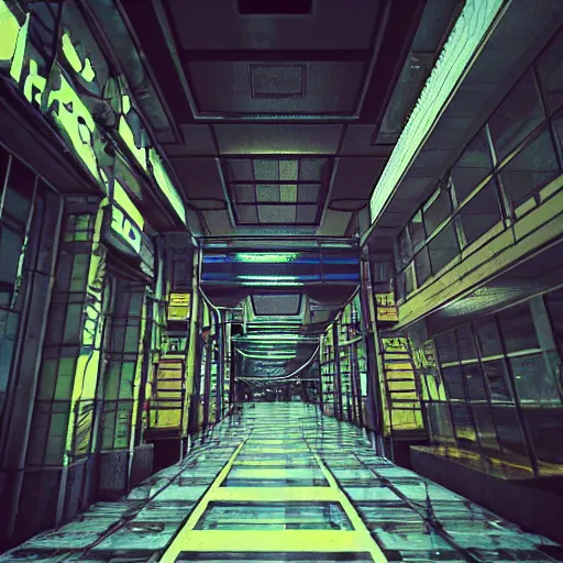 Image similar to “looking at the entrance to a Megabuilding 01. Street level. 2077 Photomode in the architectural style of Neo-Tokyo. 8k ”