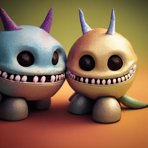 Image similar to autochrome photo of cute monster toy by Amanda Louise Spayd, realistic, octane render