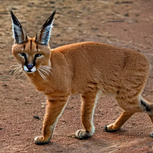 Image similar to high quality closeup shot of a caracal