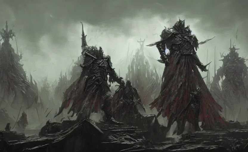 Prompt: stormcast externals, beksinski, wayne barlowe, ruan jia, dark soul concept art, warhammer fantasy art, age of sigma art, for honor charector concept art, the hobbit concept art