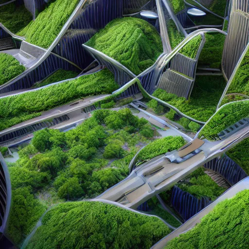 Image similar to a futuristic eco city utopia, plants, buildings, vegetation, ambient, nature, landscape, nature, technology, trending on artstation, deviantart, octane render, unreal engine, high detail, high definiton, ultra realistic, hyper realistic, 4 k, hd