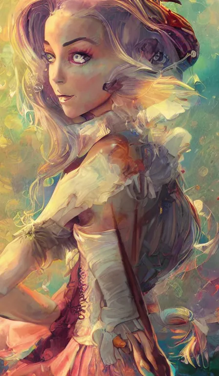 Image similar to illustration of alice from alice in wonder land, portrait, sharp focus, digital art, concept art, dynamic lighting, by emylie boivin, anna dittmann, mark arian, marc davis, and sandra chevrier